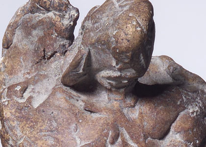 Ausschnitt von geerdet, 2004, bronze, size 13cm